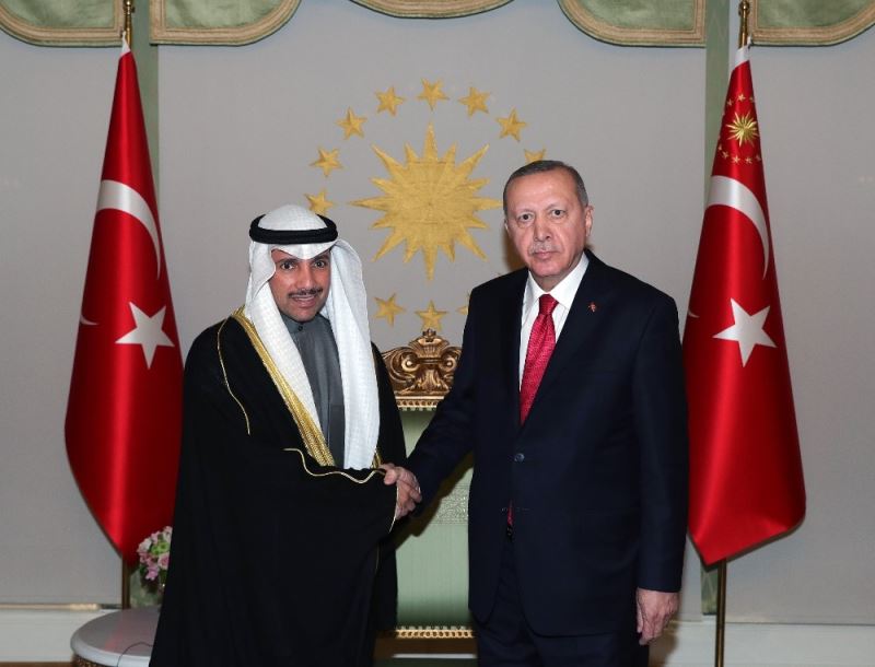 Cumhurbaşkanı Erdoğan, Kuveyt Ulusal Meclis Başkanı Marzuk Ali El Ganim’i kabul etti
