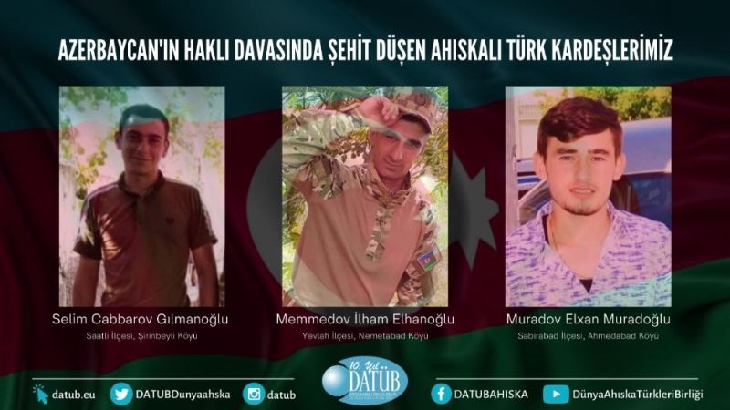 Üç Ahıska Türkü Azerbaycan’da şehit düştü
