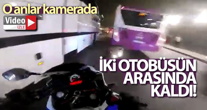 (Özel) İstanbul’da motosikletlinin yaşadığı kaza kamerada
