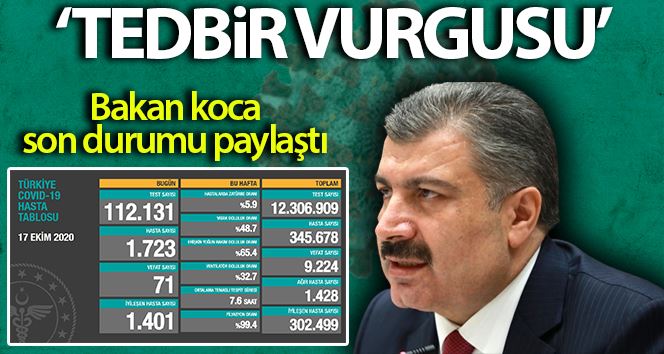 Son 24 saatte korona virüsten 71 kişi hayatını kaybetti