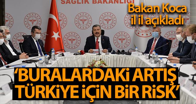 Sağlık Bakanı Koca: İstanbul, Bursa, Kocaeli, Denizli ve Kahramanmaraş