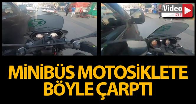 (Özel) Bağcılar’da minibüs sürücüsü motosikletliye böyle çarptı