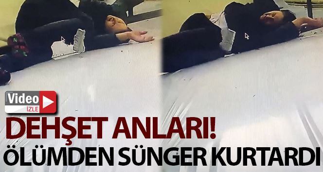 (Özel) İstanbul’da dehşet anları kamerada: Genç kadını sünger kurtardı