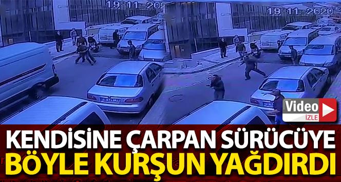 (Özel) İstanbul’da kendisine çarpan sürücüye kurşun yağdıran maganda kamerada