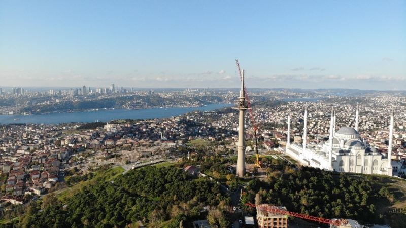 Çamlıca’daki TRT verici kulesinin sökümünde sona yaklaşıldı
