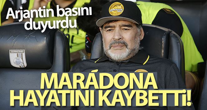 Efsane futbolu Maradona hayatını kaybetti