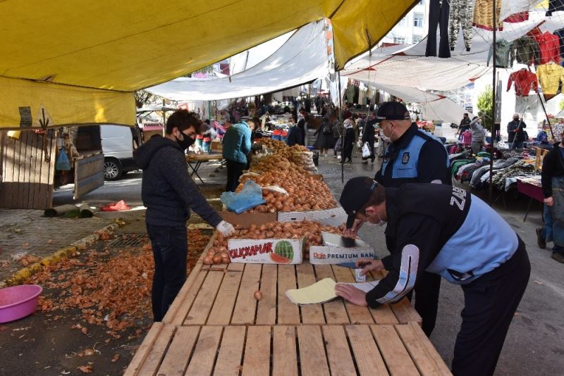 Tuzla’da pazarcı esnafına ceza yağdı
