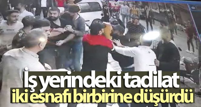 İş yerindeki tadilat iki esnafı birbirine düşürdü