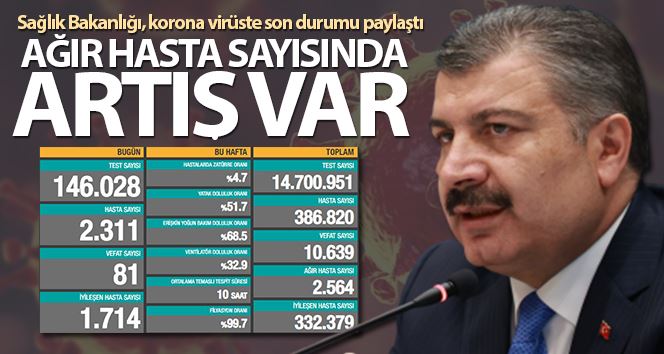 Son 24 saatte korona virüsten 81 kişi hayatını kaybetti