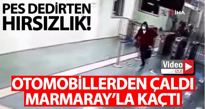 Kadıköy’de pes dedirten hırsızlık: Otomobillerden hırsızlık yapıp Marmaray’la kaçtı