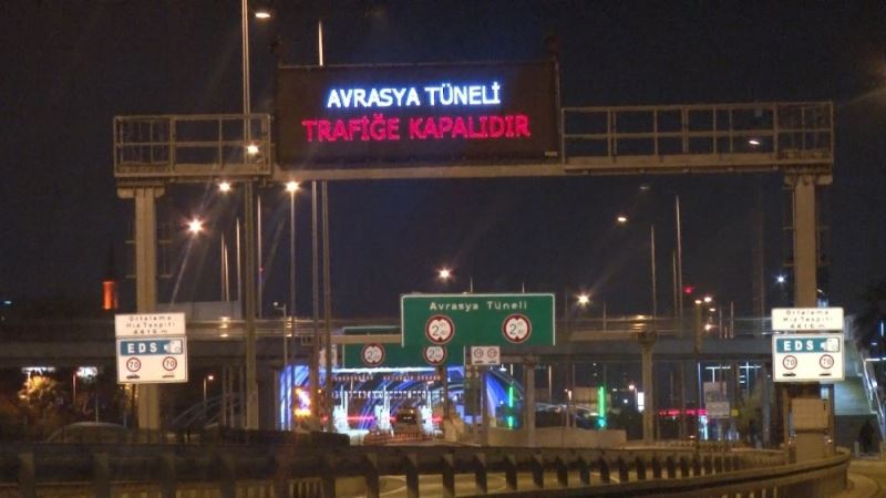 Avrasya Tüneli bakım çalışması nedeniyle trafiğe kapatıldı
