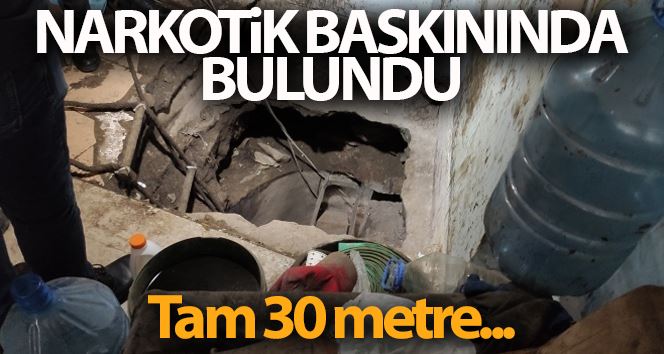 İstanbul’da narkotik baskınında 30 metrelik tünel bulundu