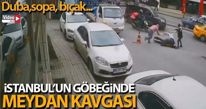 (Özel) İstanbul’un göbeğinde dubalı, sopalı ve bıçaklı meydan kavgası kamerada