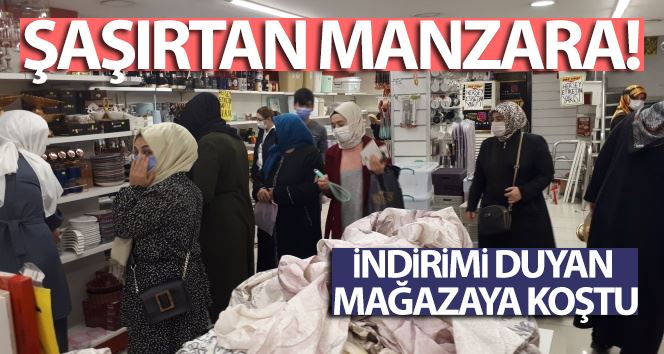 (Özel) Zeytinburnu’nda zabıta ekibini şaşırtan manzara: İndirimi duyan mağazaya koştu