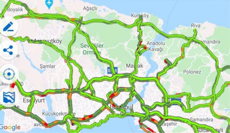 İstanbul’da trafiğe Korona virüs etkisi