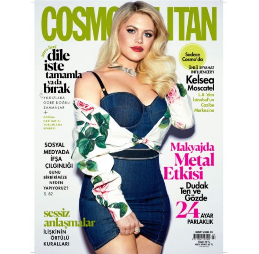 Kelsea Moscatel, Cosmopolitan Türkiye’nin mart ayı dergi kapağı yıldızı