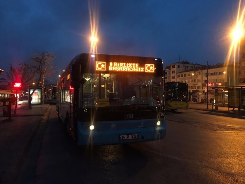 (Özel) İstanbul’da İETT ve Özel halk otobüslerine korona virüse karşı 