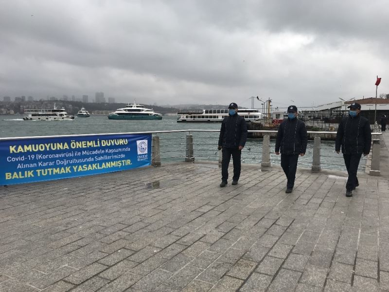 Üsküdar sahillerinde korona önlemi: Balık tutmak yasaklandı