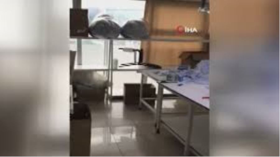 Sancaktepe’de kaçak maske üretilen imalathaneye denetim: 22 bin maske ele geçirildi