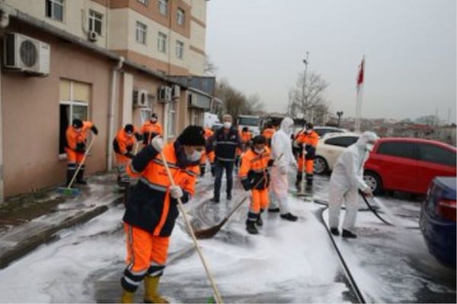 Bayrampaşa Belediyesi ekipleri hastaneyi pırıl pırıl yaptı