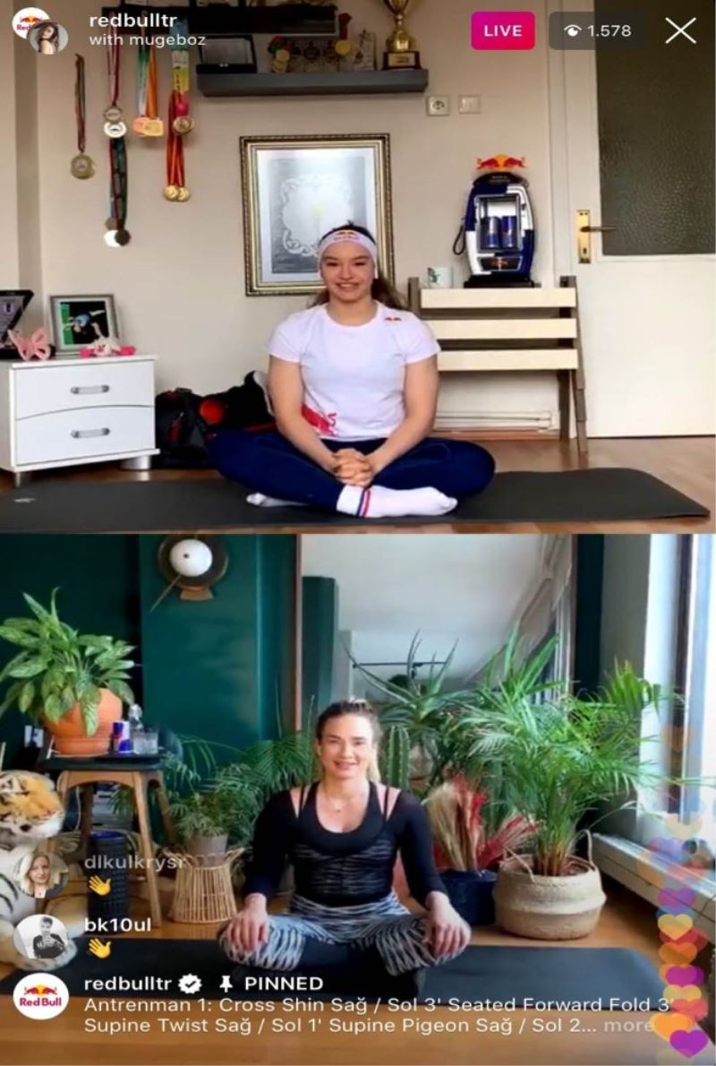 Müge Boz’dan canlı yayında antrenman
