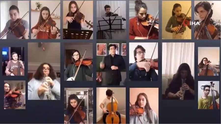 Sağlık çalışanlarına Gençlik Senfoni Orkestrasından klipli destek