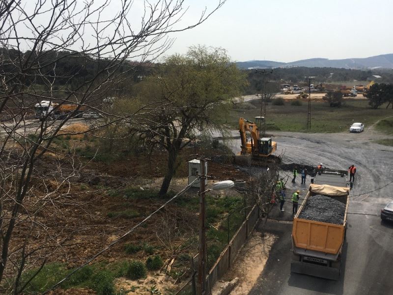 Sancaktepe’deki salgın hastanesinin yapımı devam ediyor
