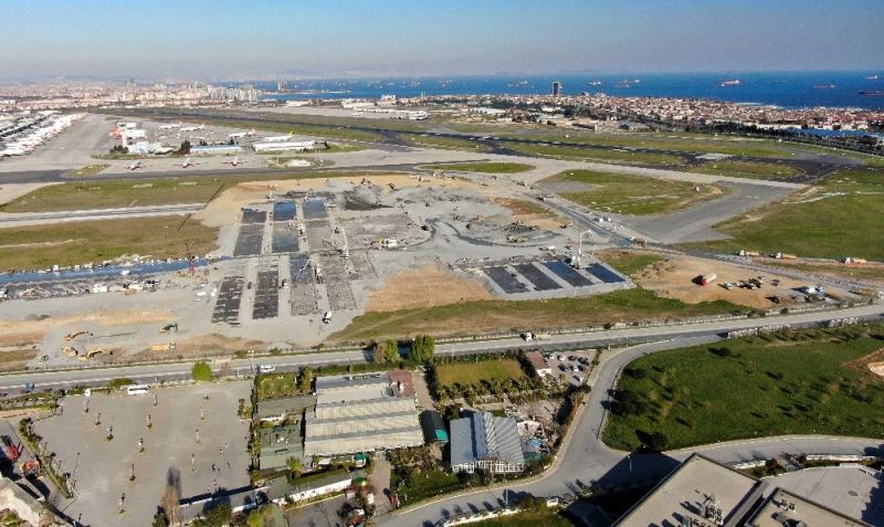 (Özel) Atatürk Havalimanı’ndaki hastanenin zemin betonu dökülmeye başlandı
