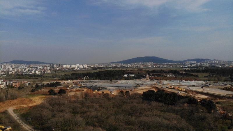 (Özel)Sancaktepe’de yapılan hastane inşaatındaki son durum havadan görüntülendi
