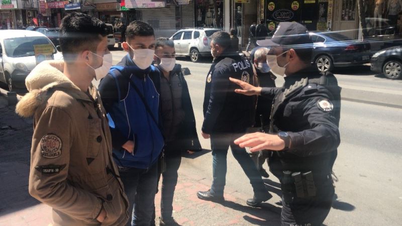 (Özel) Sosyal mesafe denetiminde ilginç diyalog
