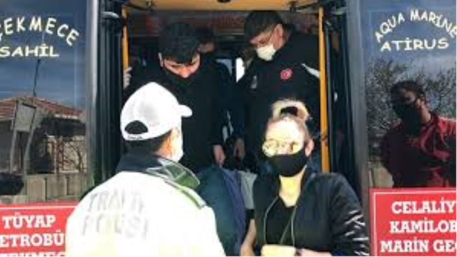 (Özel) Tıka basa dolan minibüse ceza yağdı