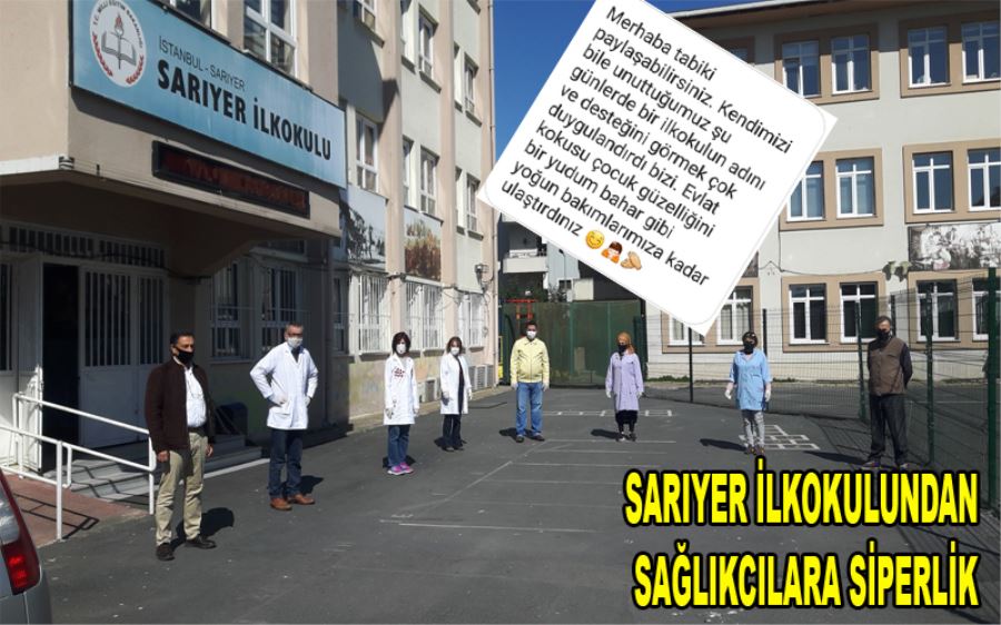 Sarıyer ilkokulu sağlıkcılar için siperlik üretiyor