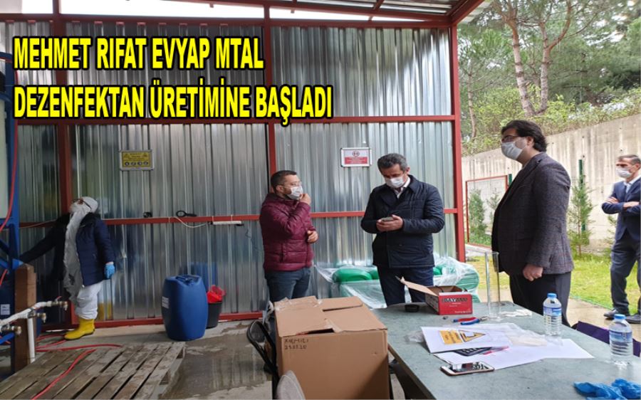 Mehmet Rıfat Evyap MTAL Dezenfektan Üretimine Başladı