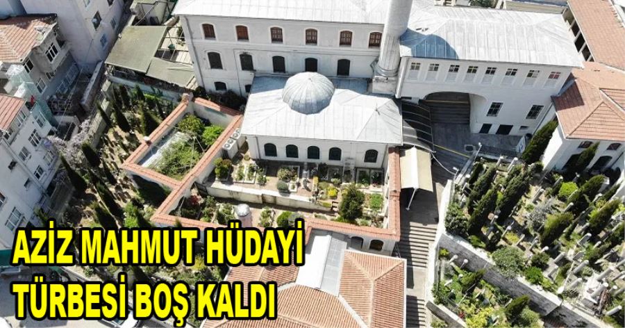 Ramazan’da ziyarete kapatılan Aziz Mahmut Hüdayi türbesi havadan görüntülendi