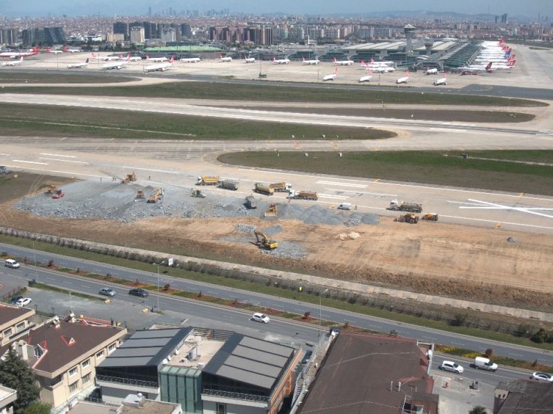 Atatürk Havalimanı’ndaki çalışmalar havadan görüntülendi
