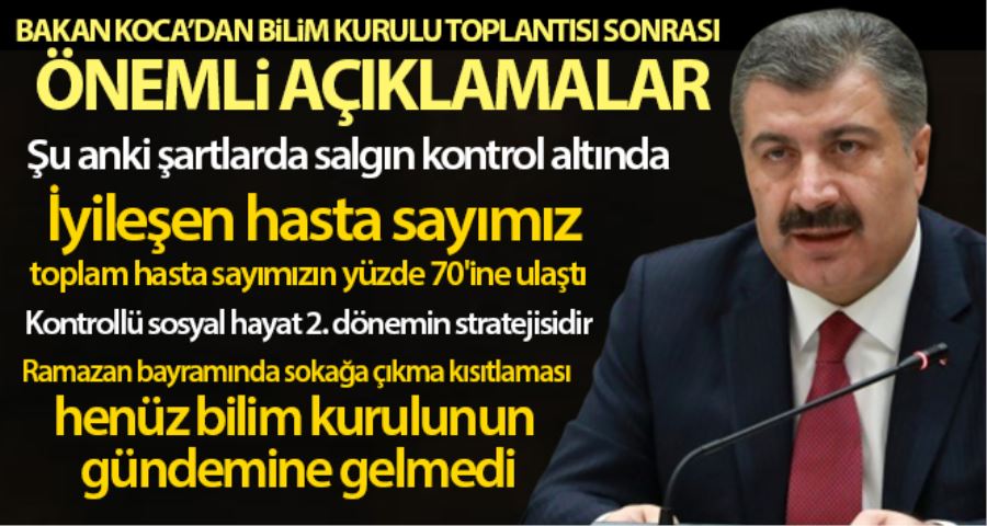 Sağlık Bakanı Fahrettin Koca: 