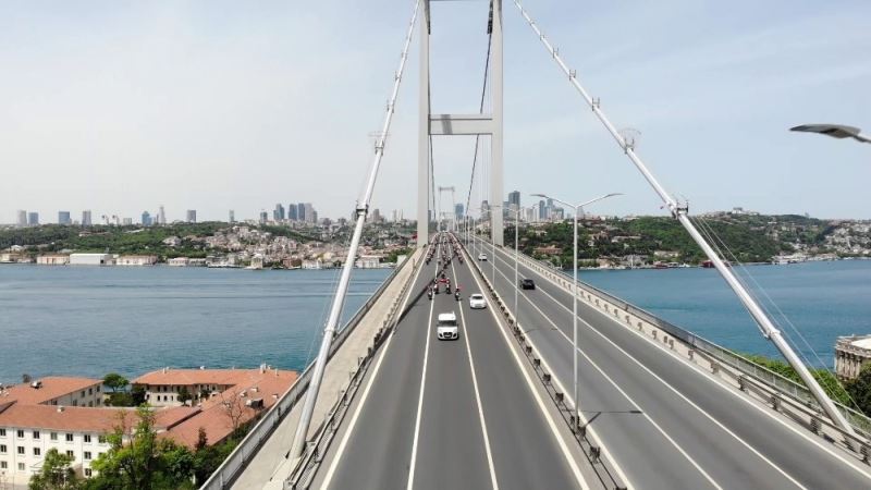 İstanbul polisinin 19 Mayıs korteji, drone ile havadan görüntülendi
