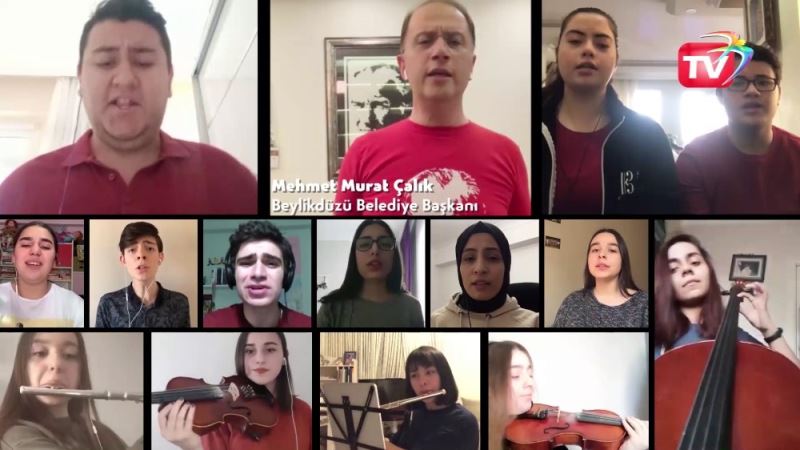 Başkan Çalık ve gençler online konserde Gençlik Marşı’nı seslendirdi
