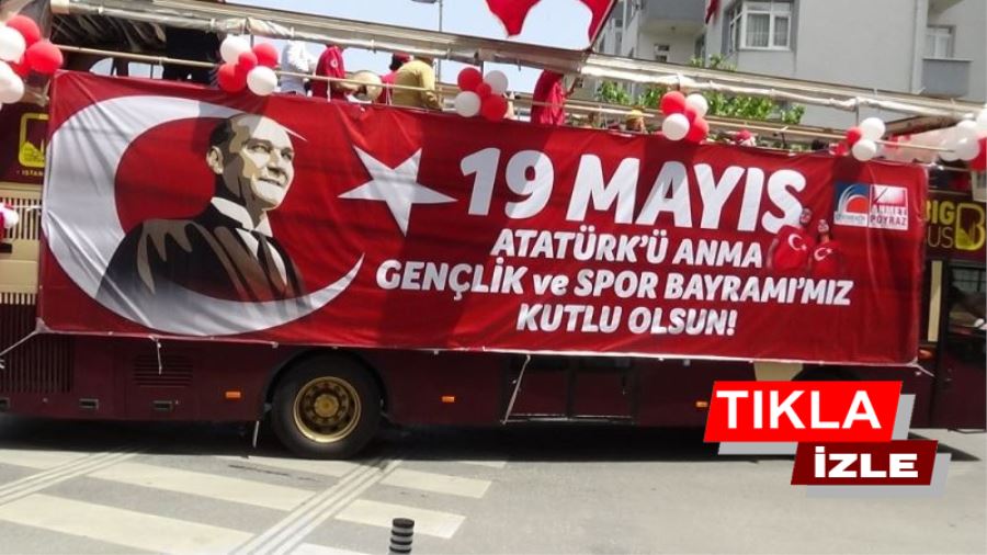 Çekmeköy’de otobüslü bando takımı ile 19 Mayıs kutlaması