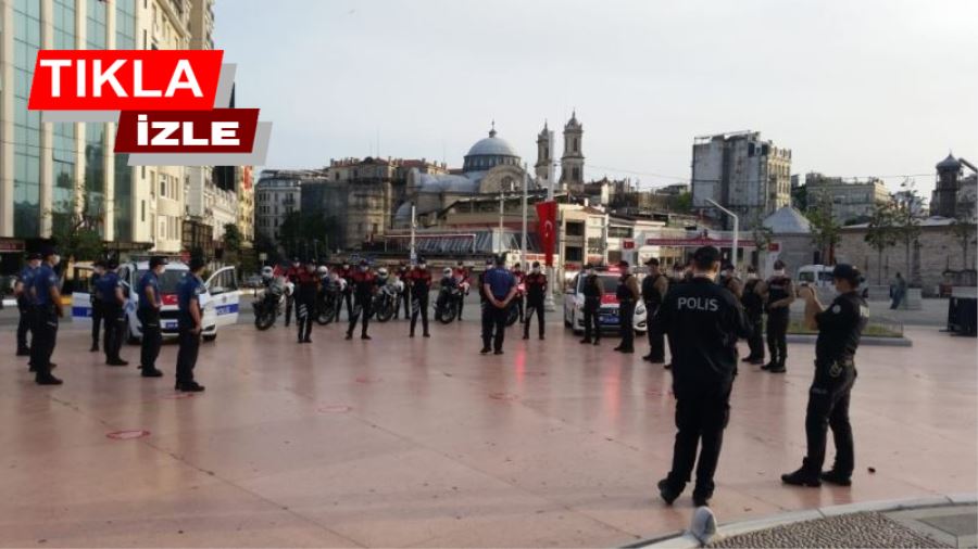 İstanbul polisi Taksim Meydanı’nda 19.19’da İstiklal Marşı’nı okudu