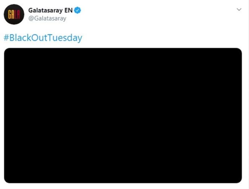 Galatasaray’dan ’BlackoutTuesday’ paylaşımı
