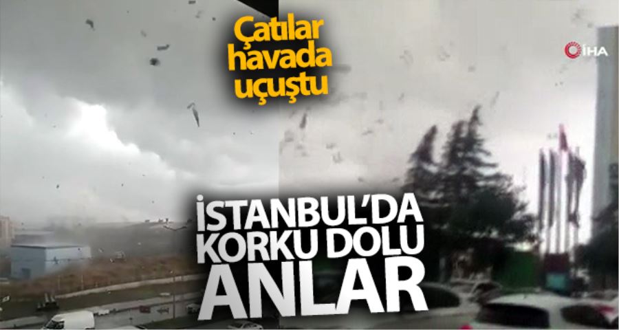 İstanbul’da Hadımköy’de fabrikanın çatısı uçtu