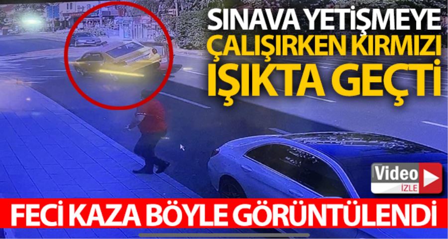 (Özel) Etiler’de sınava giden gençlerin feci kazası kamerada: 4 yaralı