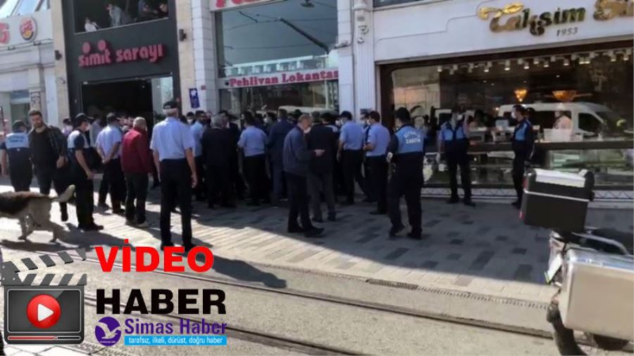 İstiklal Caddesinde Beyoğlu ve İBB zabıtaları arasında gerginlik
