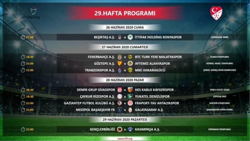 Daha önce ilan edilen Süper Lig Cemil Usta Sezonu 27, 28, 29, 30 ve 31. hafta müsabakalarının başlama saatleri değiştirildi.
