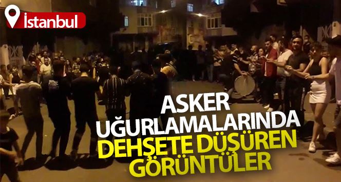 (Özel) İstanbul’da asker uğurlamalarında dehşete düşüren görüntüler kamerada
