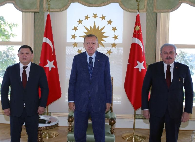 Cumhurbaşkanı Erdoğan, Kırgızistan Meclis Başkanı Dastanbek Cumabekov’u kabul etti

