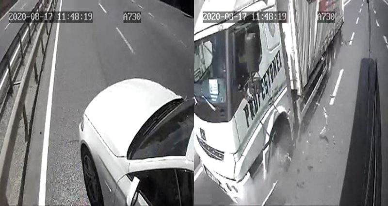 (Özel) Arnavutköy’de ’makas’ kazası kamerada
