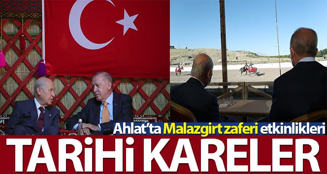 Cumhurbaşkanı Erdoğan ve MHP lideri Devlet Bahçeli Ahlat
