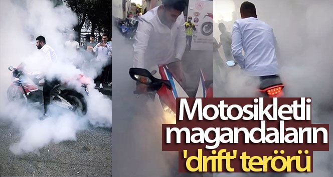 (Özel) İstanbul’da motosikletli magandaların “drift” terörü kamerada